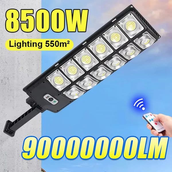 90000000LM 8500W Outdoor Motion Sensor Light Remote Control Solar Powered Lamp Garden Lighting IP65 Waterproof Street Yard 260609