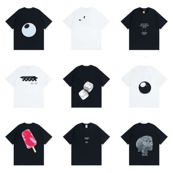 Stussytop Shirt Bold Graffiti Art Print Graphic Tee Summer Round Neck Soft Cotton Urban High Street Hip Hop Men Women Oversized Loose Casual Short Sleeve Top 085