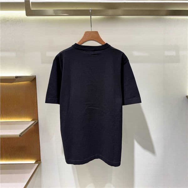 High quality designer clothing High Version Lujia 2025 Summer New Vintage Mushroom Intarsia Knitted Loose Short Sleeve T-Shirt Knitwear