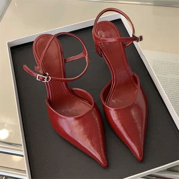 Fashion Strap Women Eilyken Pumps Sexy Pointed Toe Thin High Heels Slingbacks Sandals Fashion Wedding Party Mule Shoes H260609