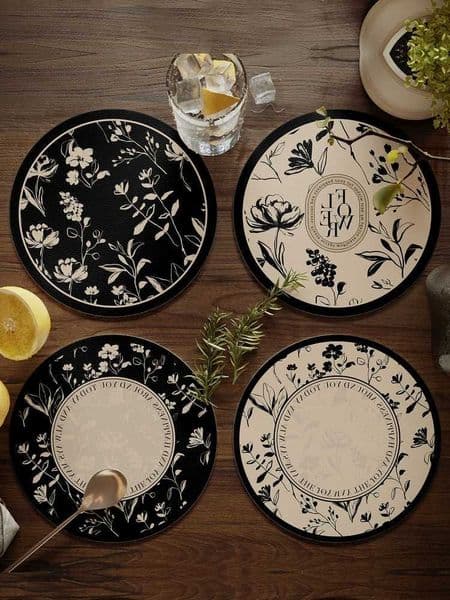 Sle Mat Nordic Circular Home Table Fabric Dining Table Cloth Water Cup Pad Heat Resistant Waterproof Oil Resistant Di PadR260609