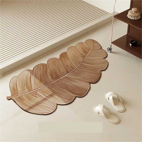Banana Tropical Leaf Irregular Shape Rug Anti-slip Water Absorbing Bathroom Floor Mat Kitchen Hallway Mat Home Decoration D260609