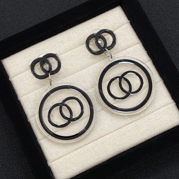 Long Style Designer Earrings Ear Stud Gold Brass Copper Stamp Letter Earring Fashion Women Wedding Party Jewelry Accessories