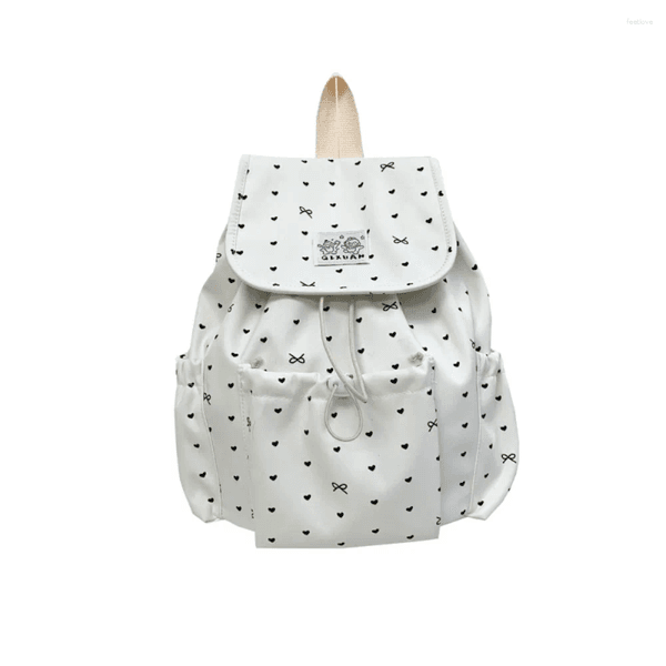 School Bags Lightweight Drawstring Backpack College Style Large Capacity Nylon Cloth Korean Students Bag Travel