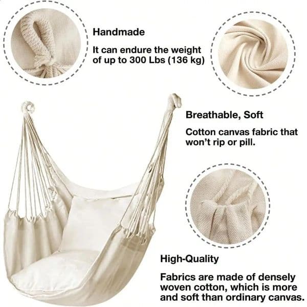 Outdoor Hammock Chair Canvas Indoor And Garden Furniture Opp Sealed Bag 260609
