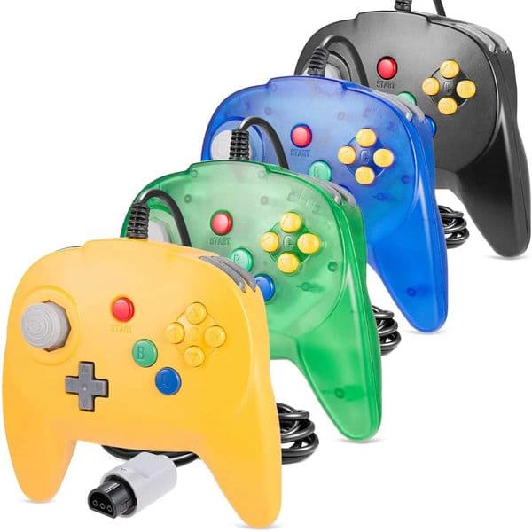 New Version 2 Pack for N64 Controller Mini Game pad Joystick for N 64 Console- Plug Play Design from Japan T260608