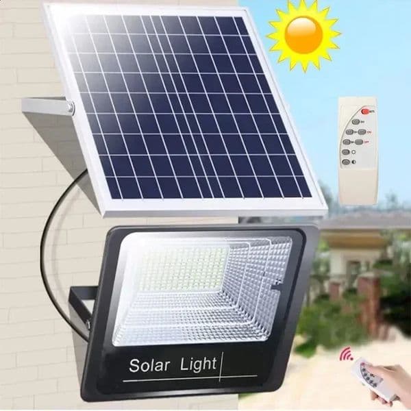 JVEE 30W 1000mAh Solar Flood Lights Remote Control Powered Spotlight Outdoor Waterproof IP67 Villa Street Lamp Adjustable Angle 260609