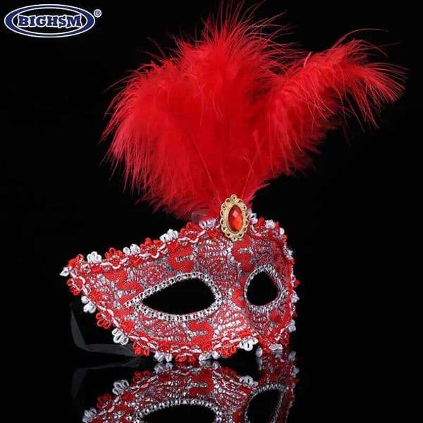 Party Women Masquerade Luxury Peacock Feathers Half Face Cosplay Costume Venetian Mask For Children W260609