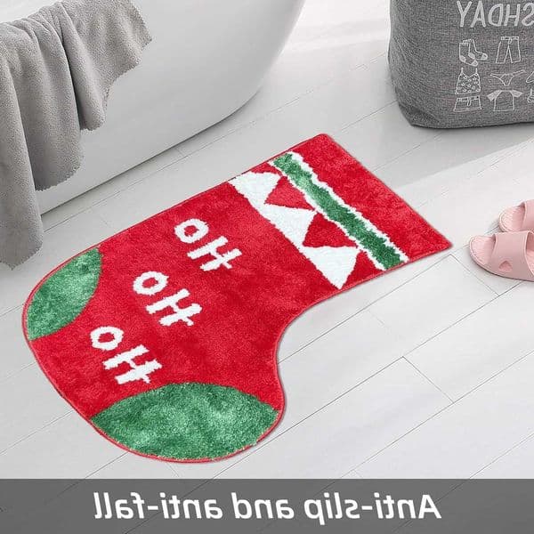 Decoration Christmas Carpet For Living Room Sofa Bedroom Bedside Mat Faux Cashmere Bathroom Mat Home Decoration D260609