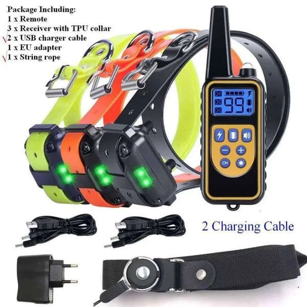 2026 800M Dog Training Collar Remote Beep Shock Vibration Rechargeable Waterproof Pet Trainer Anti perfume Bark Stop cologne For 3 Dogs Free Shipping 16