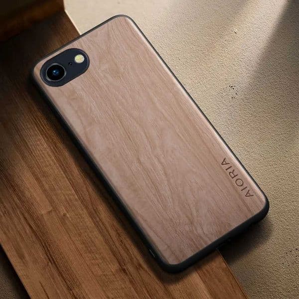 For iPhone 17e 16e SE 2022 2020 Case capa funda new modern stylish wooden pattern pu leather phone case coque J260609