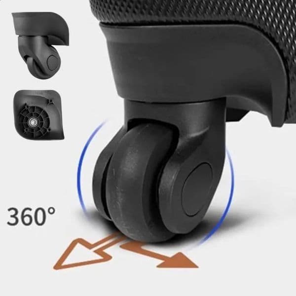 1Pair Replacement Luggage Wheels for Suitcases Repair A08 Silent Trolley Wheels Flexible 360 Swivel Casters Suitcase Wheel Part 260609