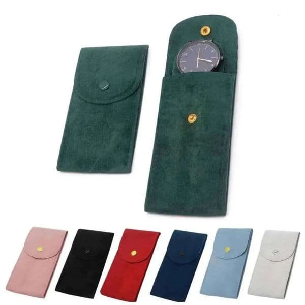 Luxury Designer Decor Dust Protection Blue room And Black Flannelette Gift Travel Storage Case Durable Portable Watch Bag Decoration For Hom 16