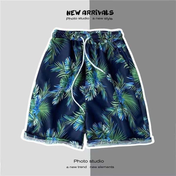 Summer Seaside Vacation Floral Shorts For Men, Casual Plus-Size Hawaiian Shorts, Loose Beach Pants K1116 Dff