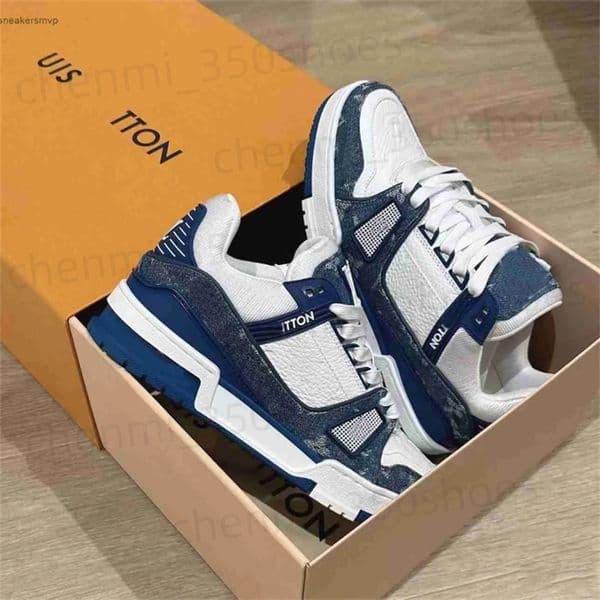 2026 New Designer Sport Shoes flat sneaker trainer Embossed Casual shoes denim canvas leather white green redblue letter fashion mens womens low trainers 36-45 c2