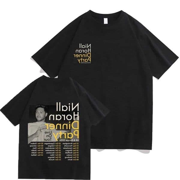 Party Niall Horan Tour Dinner Casual Oversized Y2k Men Women T-Shirt Unisex Cotton Short Sleeve Streetwear Y2k Popular Clothing L260609