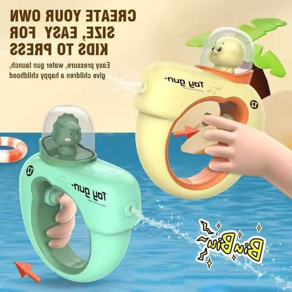 Kids Mini Cartoon Pressing Dinosaur Water Gun Toys Summer Water Splashing Bath Game Swimming Pool Outdoor Toys Beach Boys Girls L260609