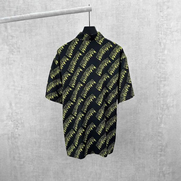 High quality designer clothing Correct version of the Paris B brand 2026 summer new style letter-printed short-sleeve shirt set