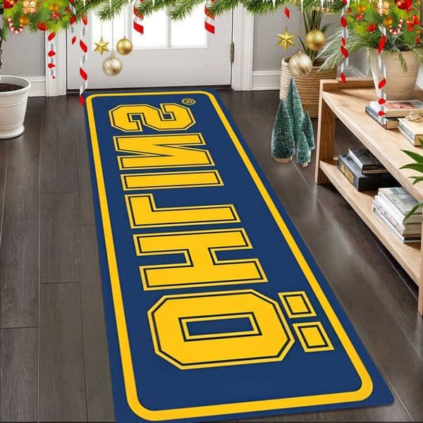 Motorcycle Blue Garage Floor Mat Machine Washable Non Slip Runner Rug for Corridor Bedroom Living Room Home Decor D260609