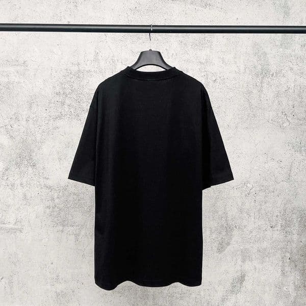 High quality designer clothing B-brand high-end version Paris SS26 new artistic classic letter print loose-fitting short-sleeve T-shirt with white ink printYI1M