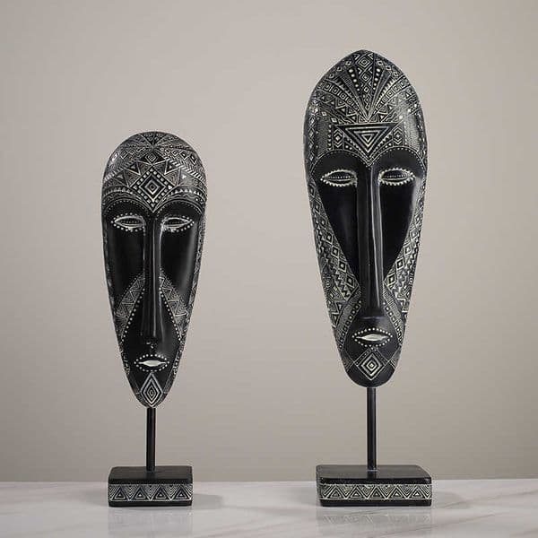 Classical Art Mask Ornament American Style Creative Handicraft Resin Sculpture Decoration Abstract L260606