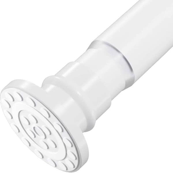 Spring Tension 28 To 48Inch, Adjustable Heavy-Duty - Shower Curtain Rod For Bathroom, Windows, Doors, White