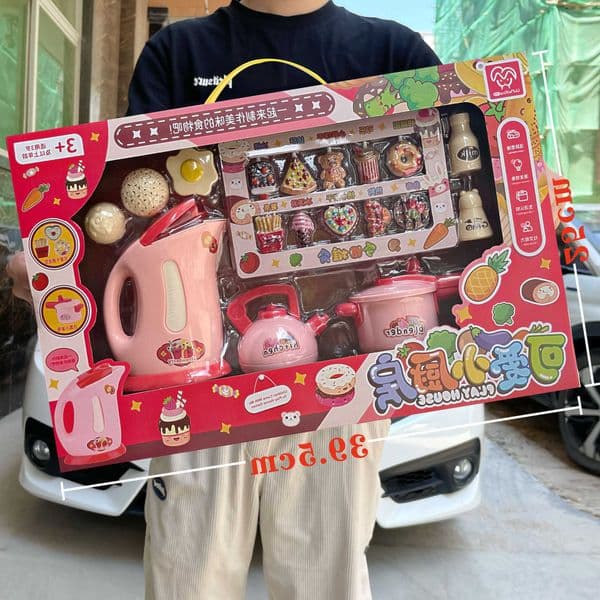 Childrens Pretend Play Toys Simulation Kitchen Cash Register Accessories Set Girls Training Institution Gift Box L260609