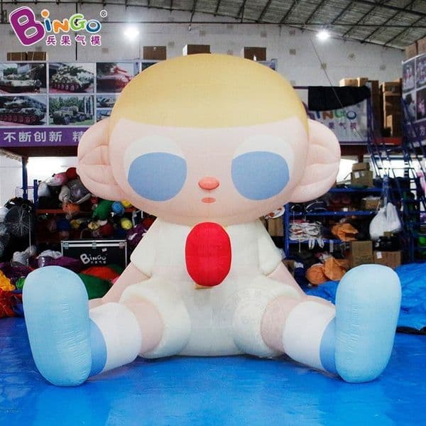 Giant inflatable boy for event advertising decoration with LED lights, free to add logo, customizable