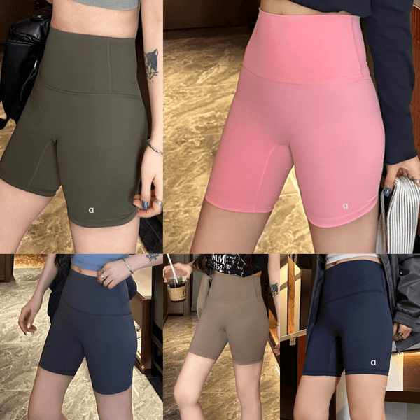 A2306 Womens High-Waist Hip-Lift Sports Shorts for Running and Yoga Womens Athletic Cycling and Workout Shorts Quick-Dry Tight Pants