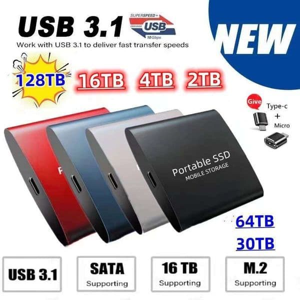 High Speed Solid State Hard Drive TB TB TB Newly Upgraded External SSD Same Day Shipping WKERSIY