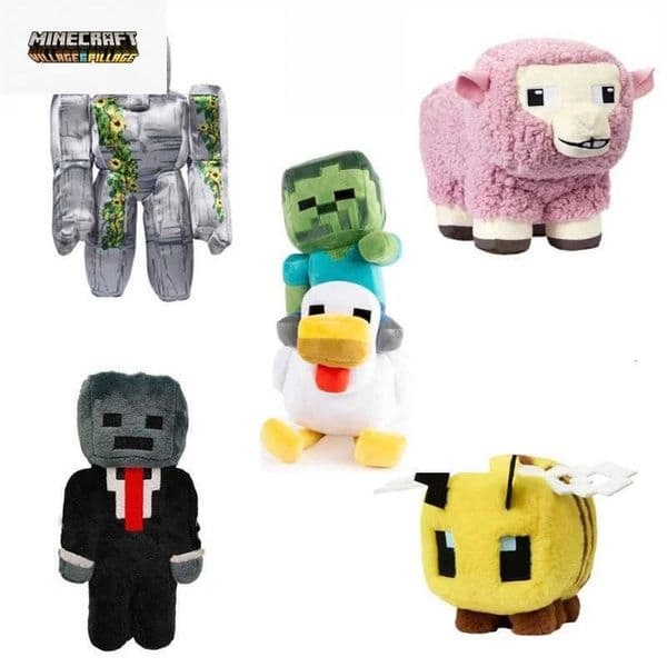 Hot Selling Minecraft Plush Toys Gorilla Pink Goat Duck Figure Stuffed Dolls Gifts for Kids L260608NPEF