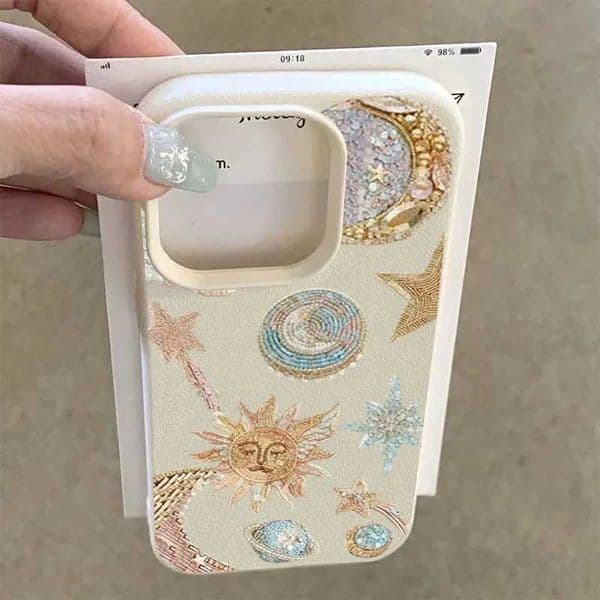 Star Moon Sun Planet Elements Lichee Leather Phone Case for Redmi Note 15 14 13 12 11 10 9 8 Pro Plus 4G 5G Shockproof Cover J260609