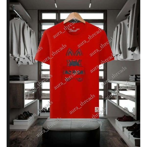 Psycholys Bunnyly Polo T Shirt Designer Mens Trendy Cotton Tees USA Streetwear Short Sleeve Clothing High Quality Summer Shirts Comfortable 59e