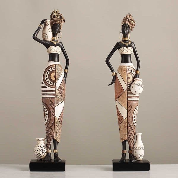 Tribal Exotic Ornaments Living Room porch Wine Cabinet Creative Home Decoration Black Women Ornaments L260606