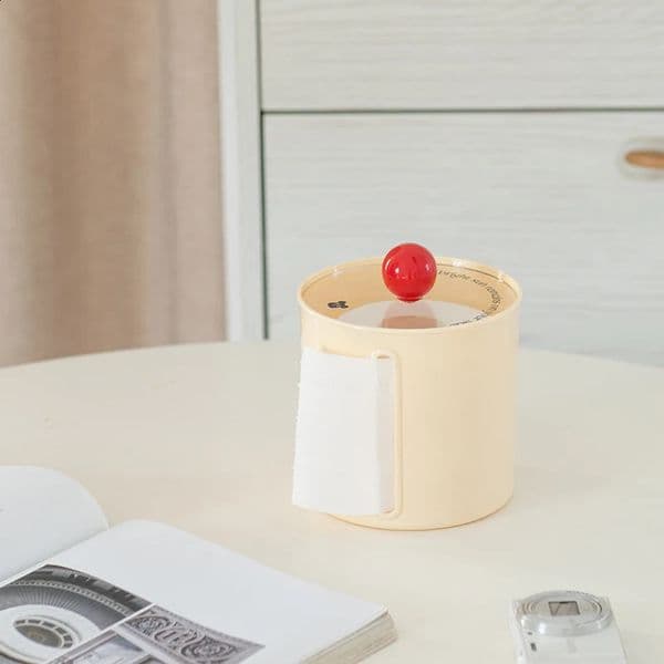 EpeiusHome Vertical Roll Paper Box Desktop Tissue Box Toilet Paper Box Cream Style Nordic Storage Box 260609