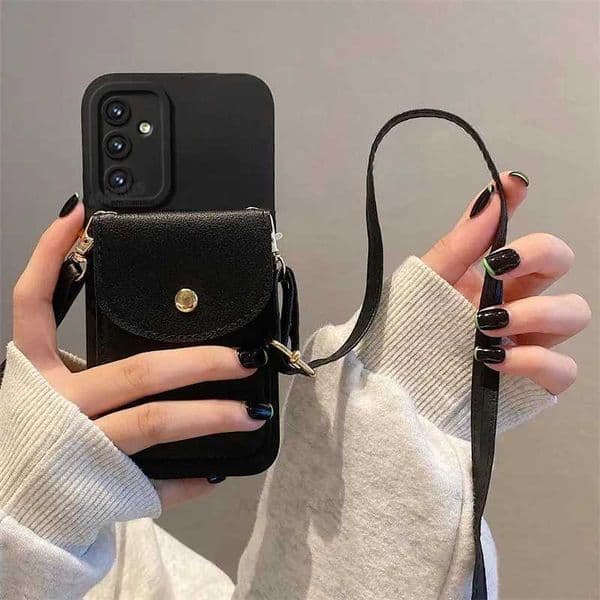 34 A 54 14 24 Crossbody Card Slot Bag Holder Case For Galaxy A54 A34 A24 A14 A04s M34 M54 5g M52 M23 Cord Silicone Cover J260609