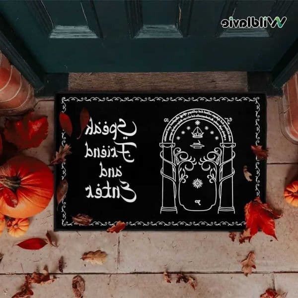 of Lord the Rings Themed Doormat Hobbit Archway Durable Non-Slip Entrance Mat Hallway Doormat Bathroom Rug Home Decor D260609