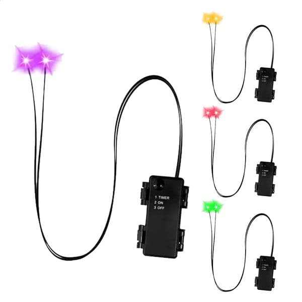 Glowing Eyes Halloween Decor with Timer LED Light Up EnergyEfficient Props Smart for Skulls Masks Party Decorations 260609