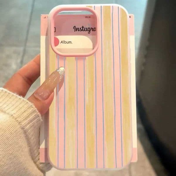 Stylish w Striped Phone Case For iPhone 17 16 E 15 14 13 12 11 Pro XR x Max 7 8 Plus 17 Air Minimalist 2 in 1 Back Cover J260609