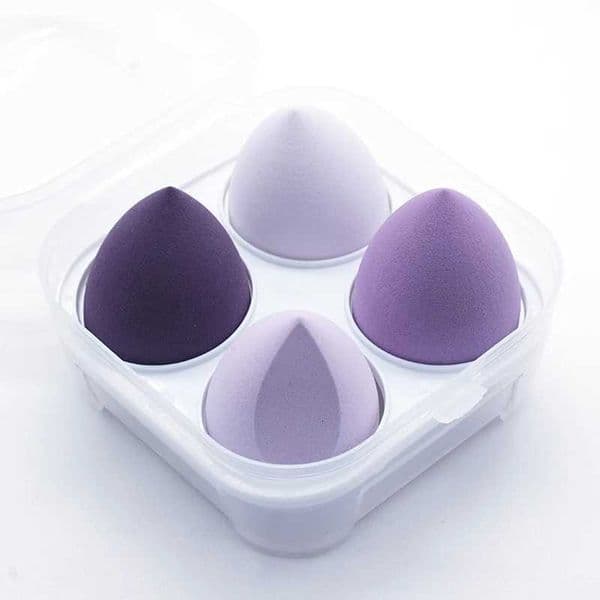 4Pc/Bag Makeup Sponge Powder Puff Dry and Wet Combined Beauty Cosmetic Ball Foundation Powder Puff Bevel Cut Make Up Sponge ToolT260610