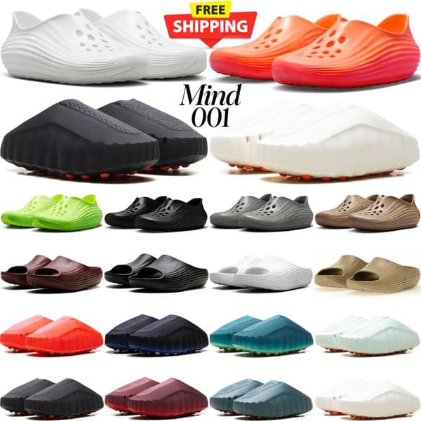 free shipping designer mind 001 mule slippers mind001 slide Sandal mens sneakers Safety Orange Triple White Black Green Classic walking shoe