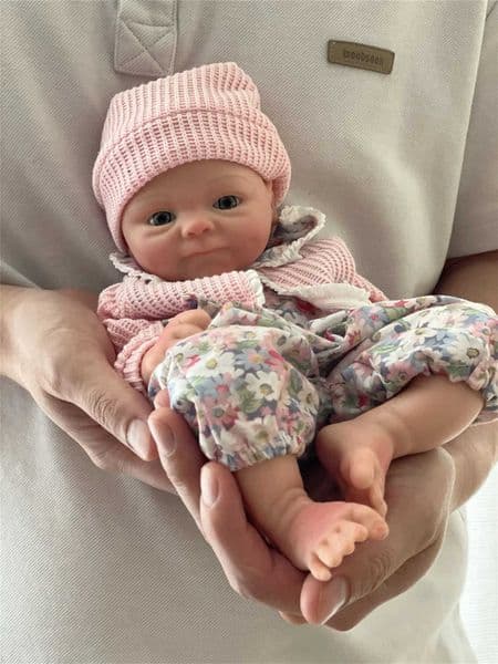 33cm Washable Coco Solid Silicone Bebe Reborn Girl Soft Touch Feeling Handmade Painted Skin Lifelike Newborn Baby Dolls L260610D488