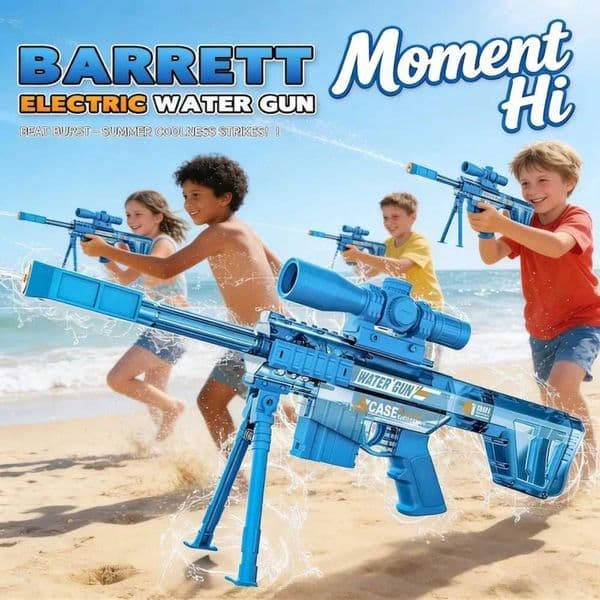 High Pressure Electric Sniper Water Gun Toy with Blowback Action Full Auto Rapid-Fire Summer Fight Games Toy for Kids Gift T260602