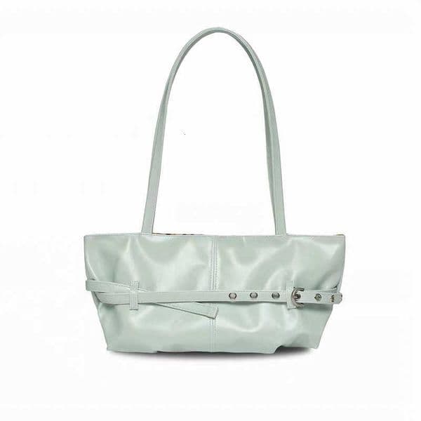 Shoulder Trendy Minimalist Mint Green Bag Leopard Print Belt Buckle Tote Bag Large Capacity Commute Shopping Handheld Armpit BagR260610
