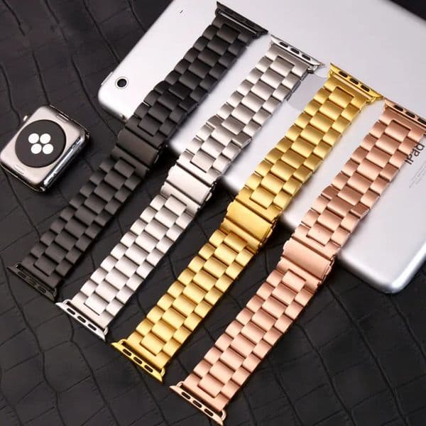 2026 New New Stainless Steel Strap For Apple Watch 9 8 Ultra 42Mm 38Mm Outdoor 45Mm 49Mm 3 outdoor 2 1 Metal Watchband Three Link Bracelet Band Iwatch Series 4 32