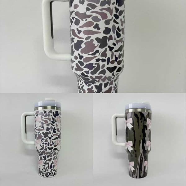 30oz gs 40oz Camo Designer gs Tumbler Camouflage Color Insulated Tumblers Lids Straw Stainless Steel Coffee Termos Cup CL250217 Y260610