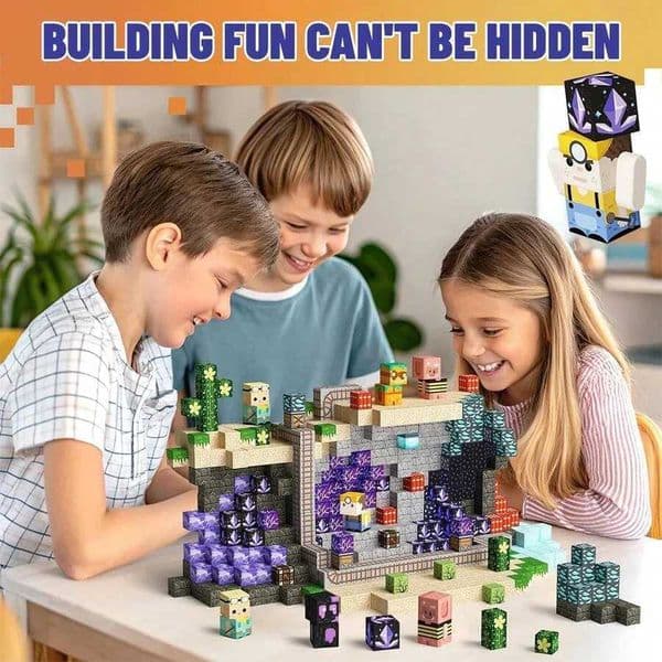 Magnetic Building Block Bricks Toy Mine Stacking World Creative DIY Build Model Set STEM Educational Kids Gifts for Boy Girls J260610