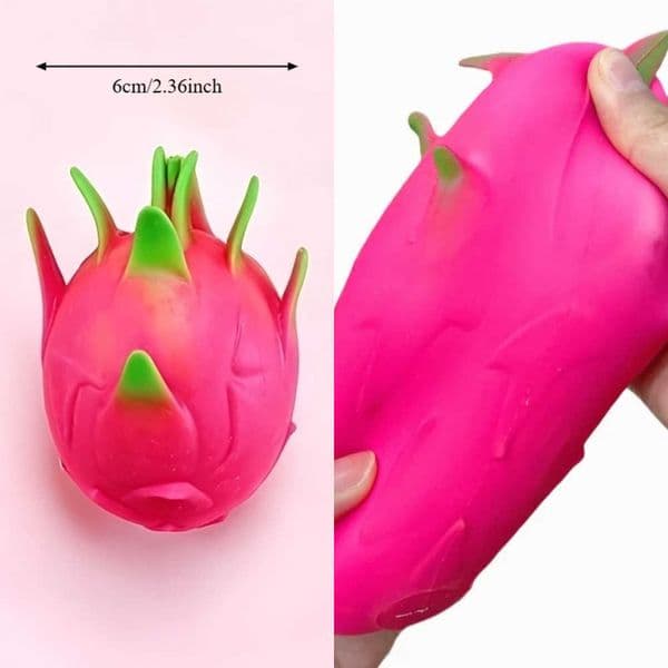 Ball Simulation Dragon Fruit Stress Squishy Toy Squishy Squeeze Stress Reliever Fidget Sensory Toy Stretchable Decompression Toy L260609