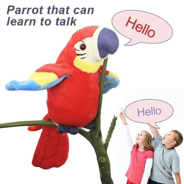 Talking Macaw Parrot Repeat What You Say Stuffed Animal Plush Toy Electronic Record Animated Bird Speaking Parrot Pet Plush Toys L260610DAMP