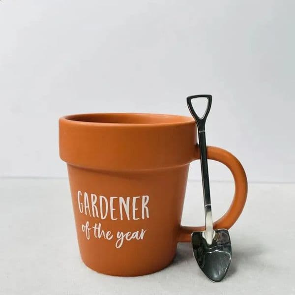 2026 Gardener Gift Funny Plant Pot With cologne Shovel Spoon Cool Coffee Mugs Men Women Mug For Gardeners perfume Birthday Gifts Free Shipping 25